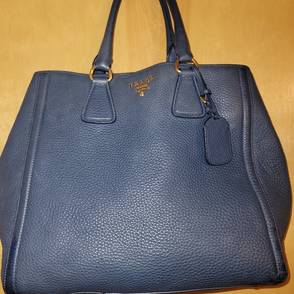Vitello Daino Navy leather Prada Bag - Picture 1 of 4